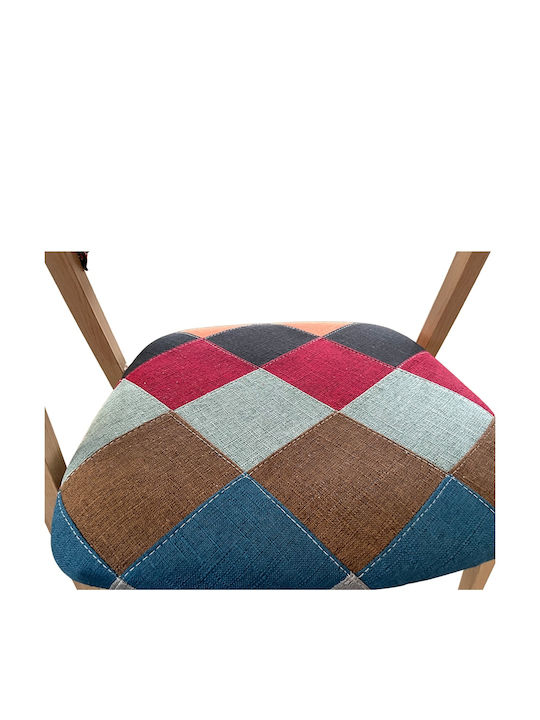 Solana Dining Room Fabric Chair Patchwork 51x51x81cm