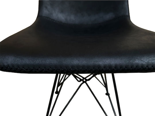 Selva Scaune Sala de mese Negru 1buc 43x57x81buc