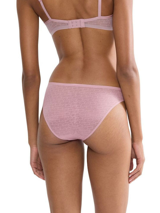 Signature Sheer Tai Ex Дамско Слип Pink