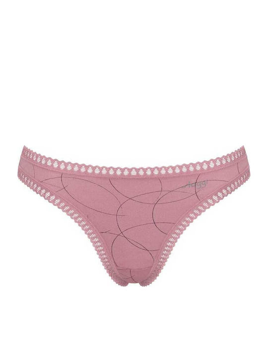 Βαμβακερά Women's String 3Pack with Lace Colorful