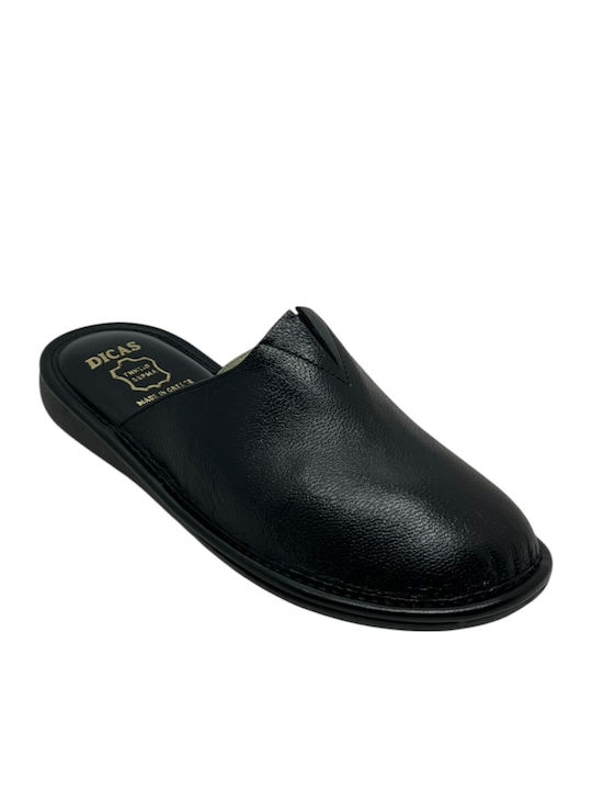 Anatomical Leather Women's Slippers Black