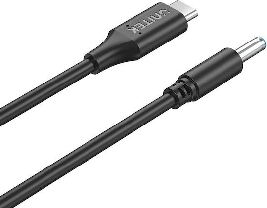 Unitek Ucl Usb-c To Dc Cable 1.8m 65w Hp 4.5×3.0mm C14117bk