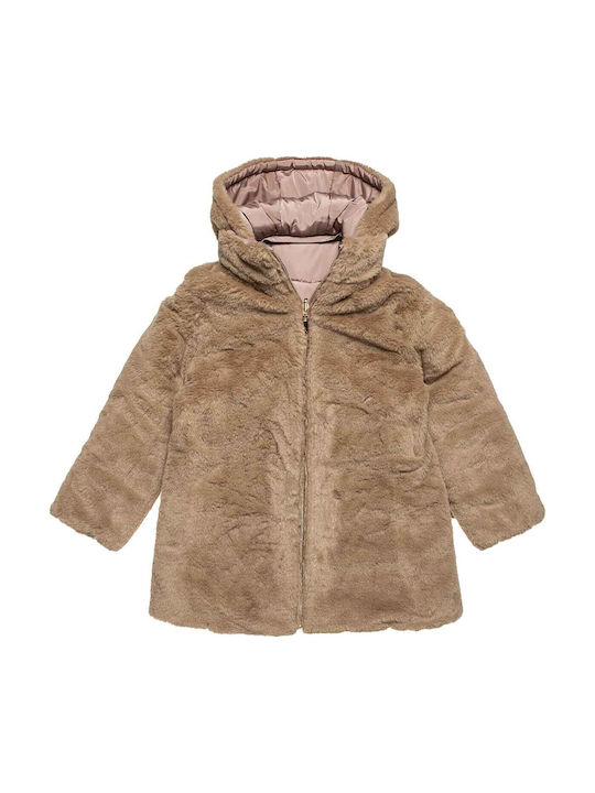 Kids' Parka Double Sided with Hood Beige