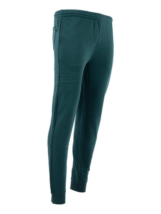 Cuffed Leg Sweatpants with Elastic Green