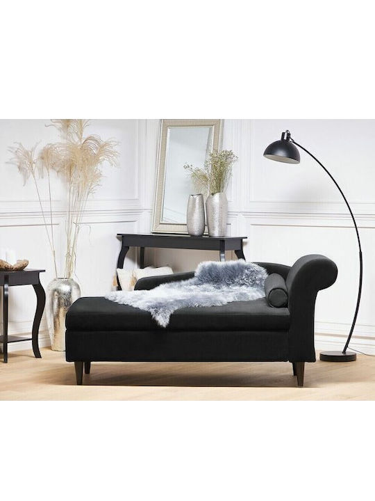 Berwyn 737 Șezlong Catifea Negru 160x70x77cm 519254BEL