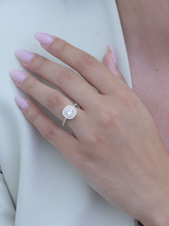 Дамски Пръстен с Циркони от Злато 14K