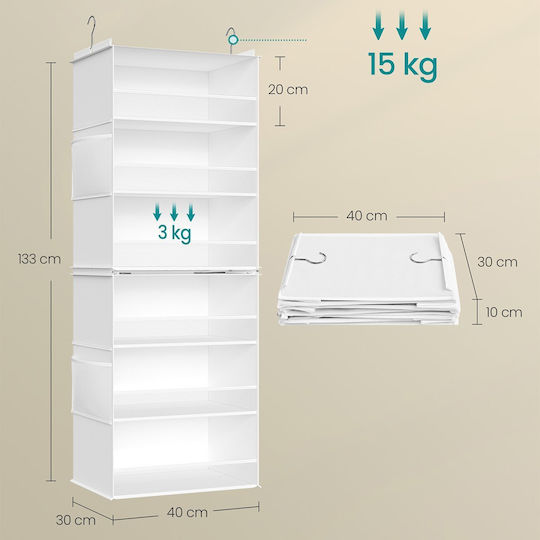 Songmics Door Hook 6 Slots Plastic 40x133cm