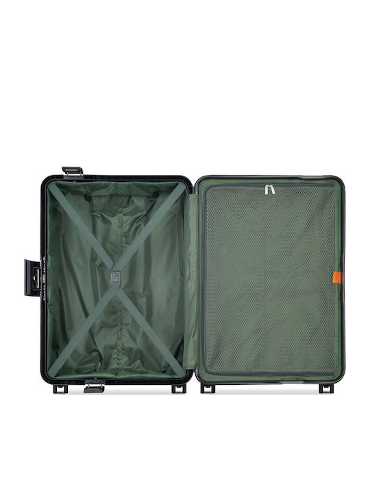 Securitech by Delsey Medium Travel Suitcase Stone Black with 4 Wheels Height 66.5cm