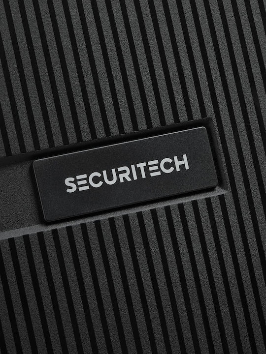 Securitech by Delsey Βαλίτσα Ταξιδίου Καμπίνας Σκληρή Stone Black με 4 Ρόδες Ύψους 55εκ.