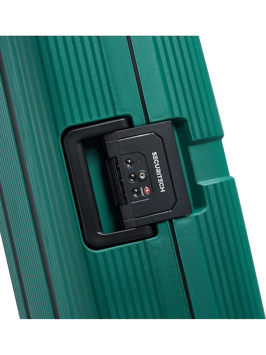 Securitech by Delsey Cabin Travel Suitcase Stone Green with 4 Wheels Height 55cm