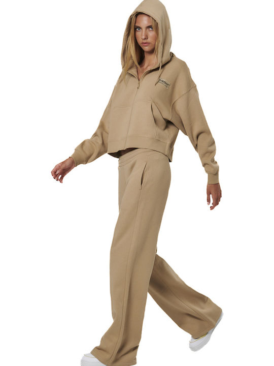 Body Action Jacket Beige with Hood