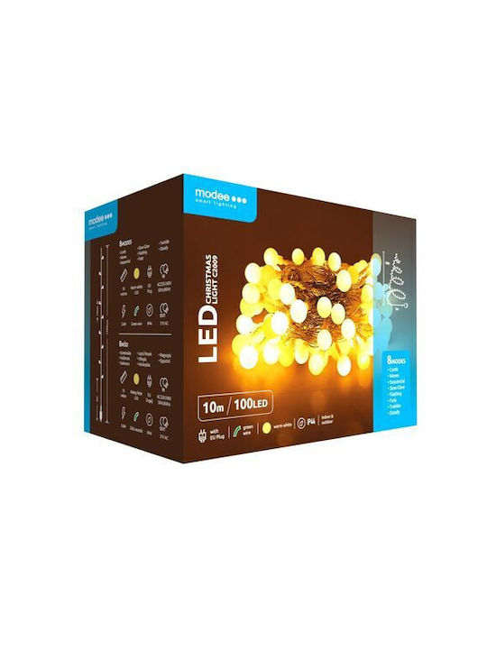 Modee Lighting Christmas Lights LED Type Berry Power Supply 100 LED 10m 10cm Warm White Modee Lighting Christmas Lights LED Type Berry Power Supply 100 LED 10m 10cm Warm White