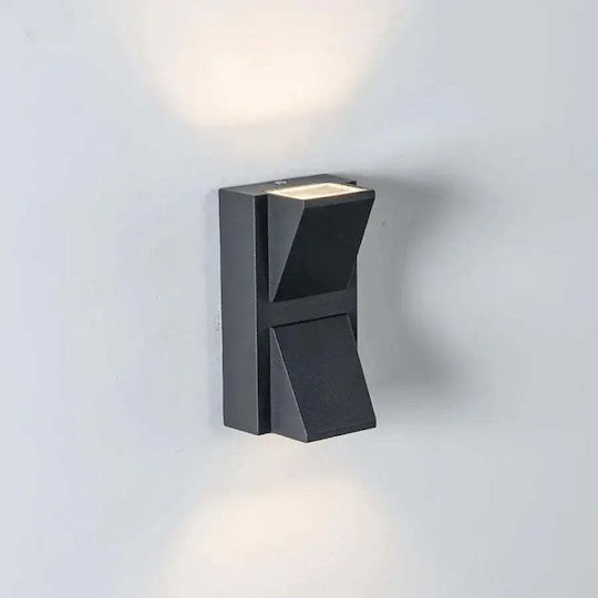 Alista Home Lumină de exterior montată pe perete LED 6W cu Alb Cald Lumină