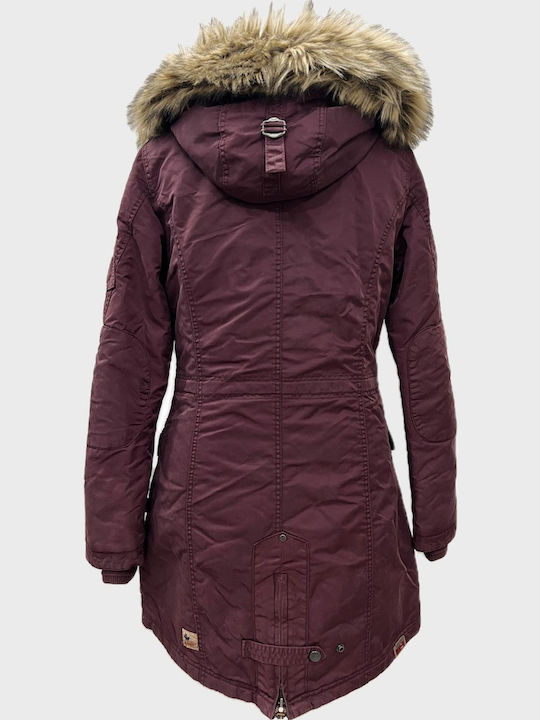 Winter Jacke Parka Rot