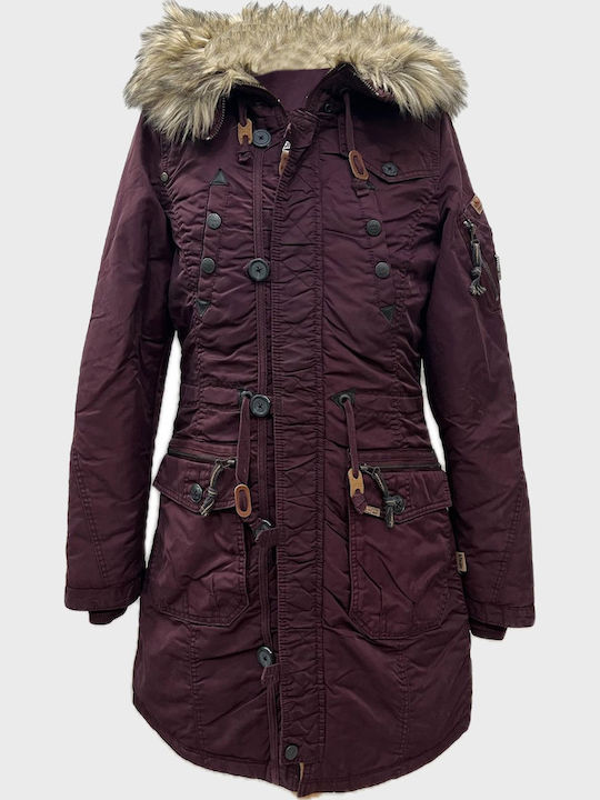 Winter Jacke Parka Rot