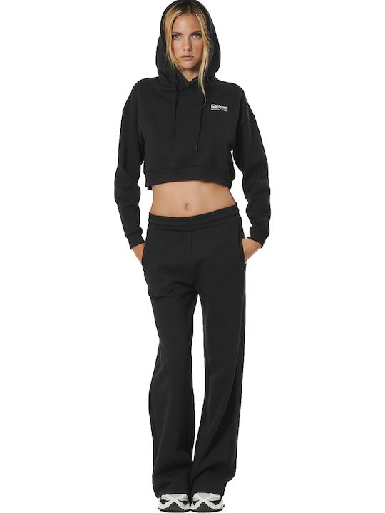Sweatpants Wide Fleece Black