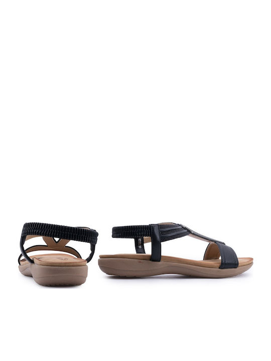 Women's Flat Sandals in Black Color