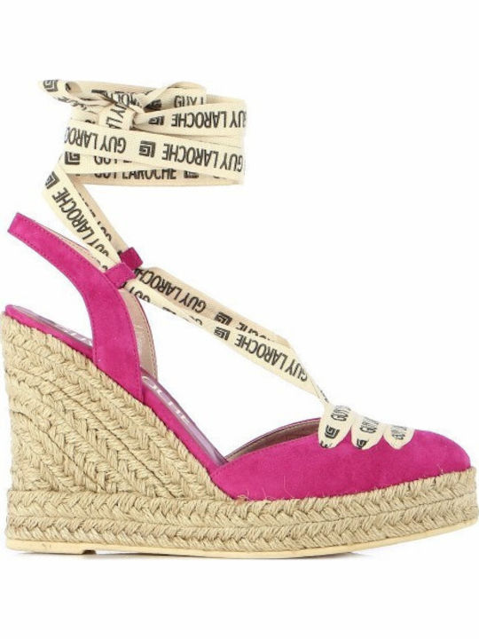 Damenplattformen im Espadrilles-Stil Fuchsie