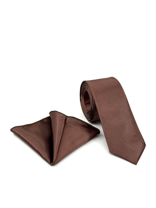 Legend Accessories Set Cravate Bărbați Monocromie În Culoare Maro