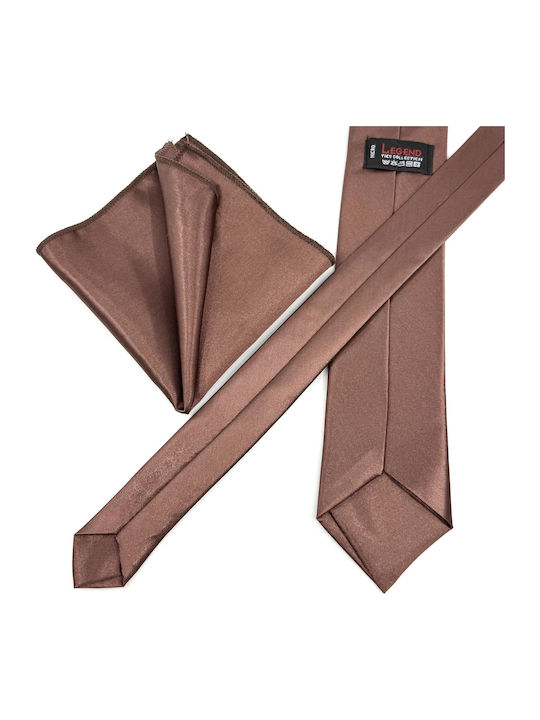 Legend Accessories Set Cravate Bărbați Monocromie În Culoare Maro