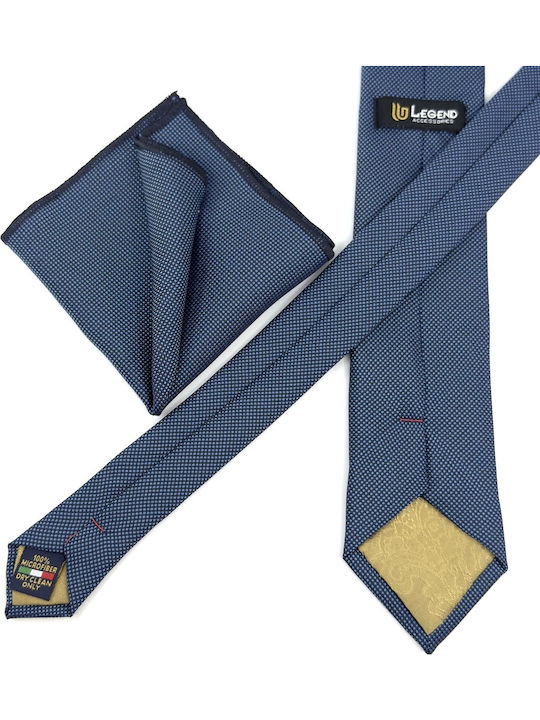 Legend Accessories Men's Tie Set Monochrome in Blue Color