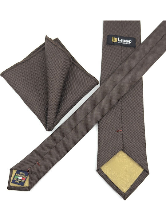 Legend Accessories Men's Tie Set Monochrome in Brown Color