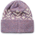 Emerson Beanie Unisex Σκούφος με Rib Πλέξη σε Λιλά χρώμα