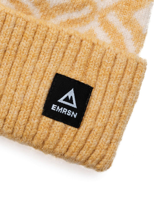 Beanie Unisex Beanie mit Rippstrick in Gelb Farbe