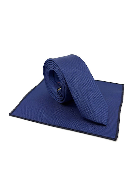 Legend Accessories Herren Krawatten Set Monochrom in Blau Farbe