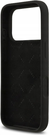 Guess Silicone Big 4g Script Umschlag Rückseite Silikon Schwarz (iPhone 17 Pro)