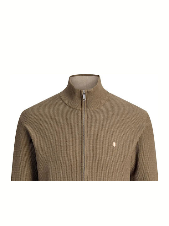 Men's Knitted Cardigan Stone Gray