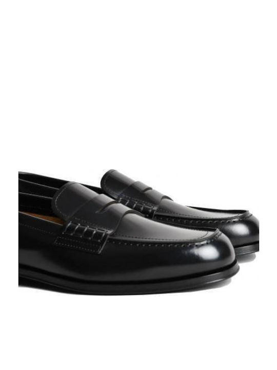 Δερμάτινα Ανδρικά Loafers σε Μαύρο Χρώμα