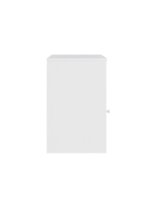Bedside Table Foly Wooden White 40x40x50cm