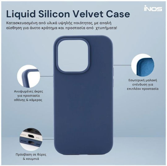 iNOS Back Cover Σιλικόνης Navy Μπλε (Redmi 14C / Poco C75Realme C75)