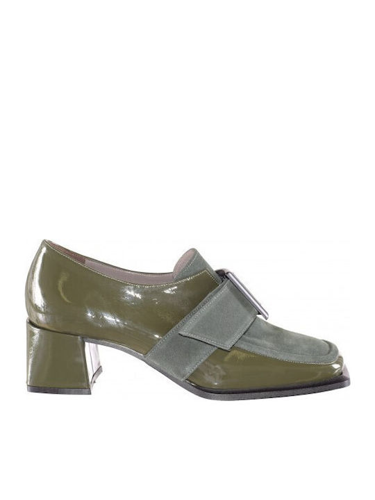 Leder Pumps Grün