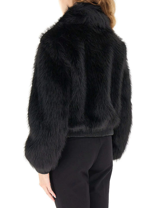 Frauen Pelz Black