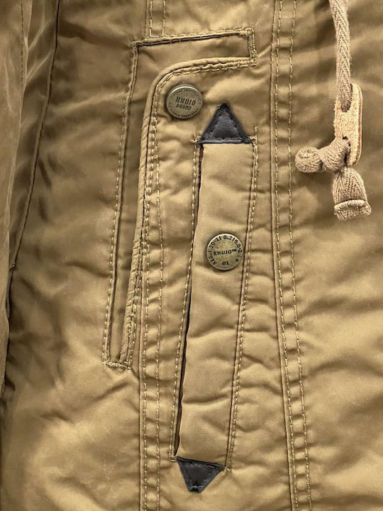 Γυναικείο Μπουφάν Παρκά για Χειμώνα Light Brown