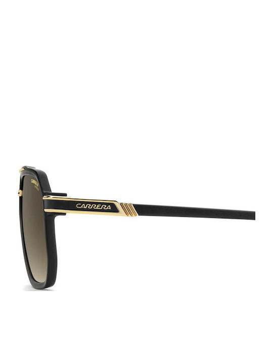 Carrera Men's Sunglasses With Black Horn-Rimmed Frame And Grey Gradient Lens 1077/S I46/86