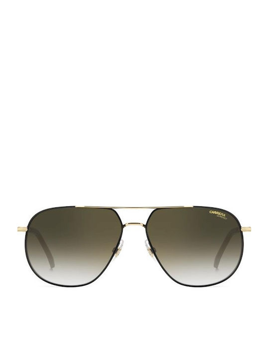 Carrera Men's Sunglasses With Gold Metallic Frame And Grey Gradient Lens 363/S RHL/D6