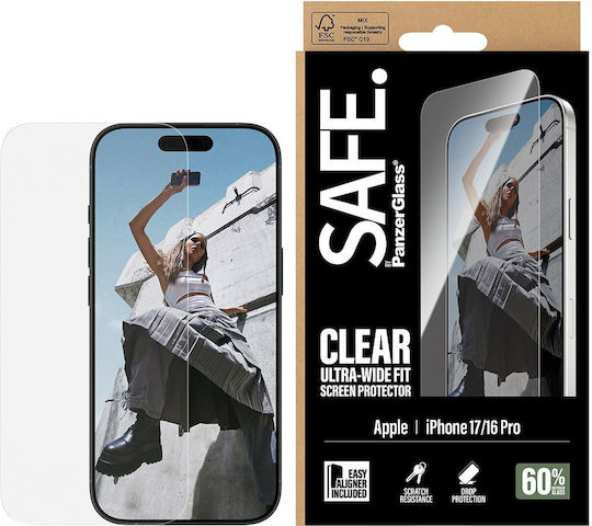 Safe By Panzerglass Screen Protector Iphone 17 Iphone 16 Pro Ultra-wide Fit W Easyaligner