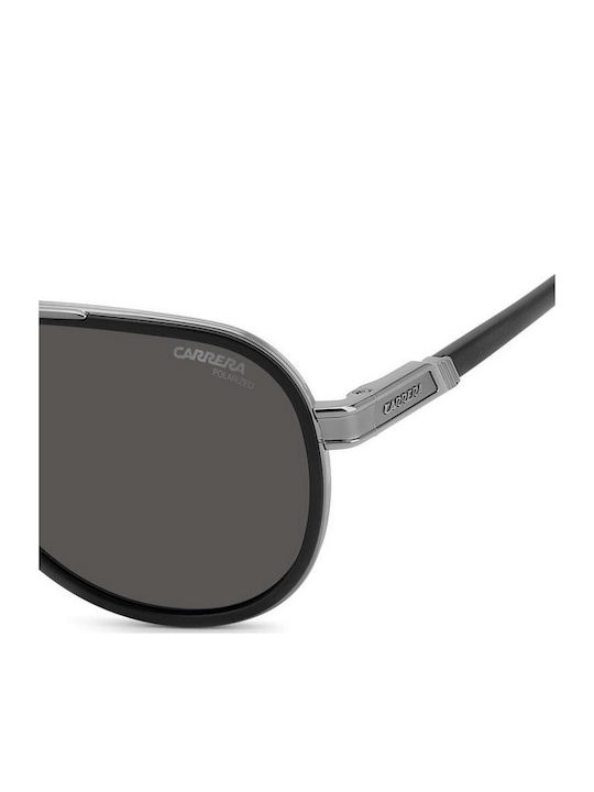 Carrera Men's Sunglasses with Black Frame and Gray Polarized Lens 1076/S ANS/M9