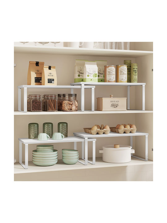 Songmics Shelf Rack Organization 2 Pieces White