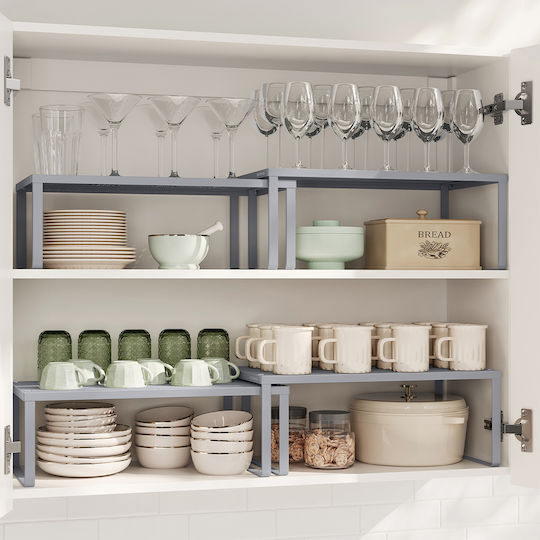 Songmics Shelf Rack Organization 2 Pieces Grey