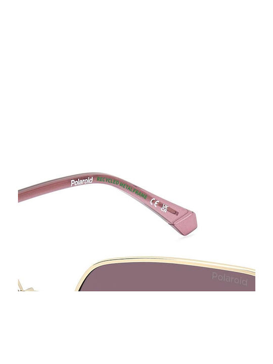 Polaroid Women's Sunglasses with Gold Metal Frame and Purple Gradient Lens PLD4193/G J5G/JR