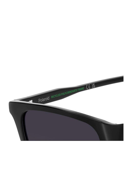 Polaroid Herren Sonnenbrillen mit Schwarzem Horn umrandetem Rahmen und Grauer Verlaufsfarbe Gläser PLD4190/S 807/WJ
