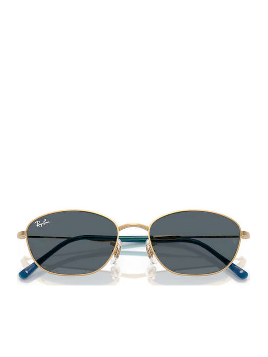 Ray Ban Unisex Γυαλιά Ηλίου με Χρυσό Μεταλλικό Σκελετό και Μπλε Φακό RB3749 9278R5