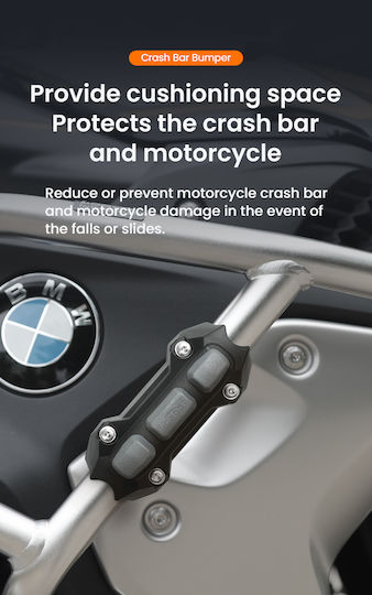 Motorcycle Crash Bar Buffer Protective Rubber Sleeve（two-piece Included）engineering Plastic Rubber