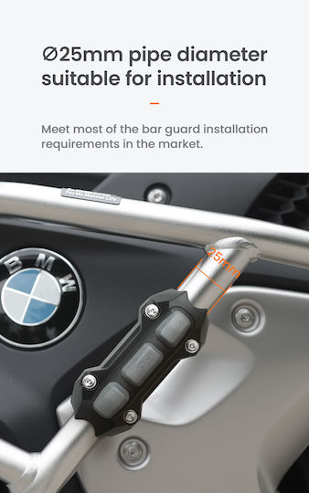 Motorcycle Crash Bar Buffer Protective Rubber Sleeve（two-piece Included）engineering Plastic Rubber