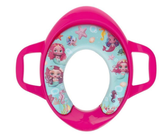 H&T Kleinkinder-Toilettensitz Fuchsie Mit Griffen & Mit abnehmbarem Kissen
