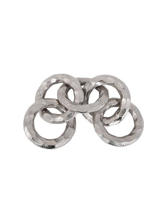 Μεταλλικο Διακοσμητικο Fylliana Chain Νικελ Χρωμα 10x10x34εκ